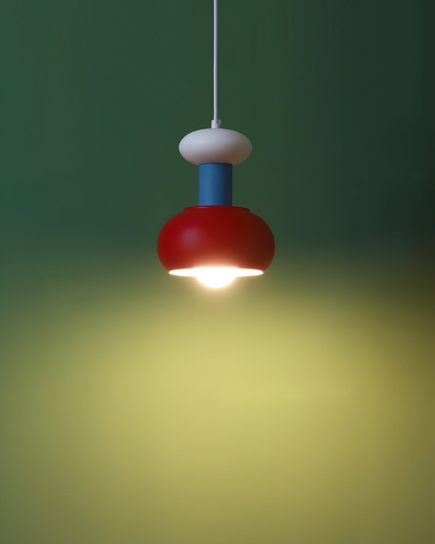 The Meli Pendant Light against a neutral background to emphasize its colors.