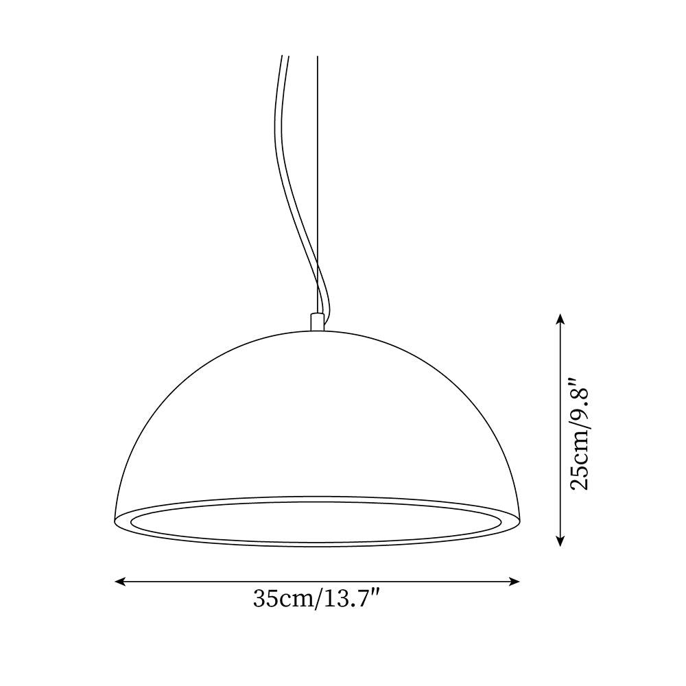 Ritta Pendant Light Travertine Dome Shade Industrial