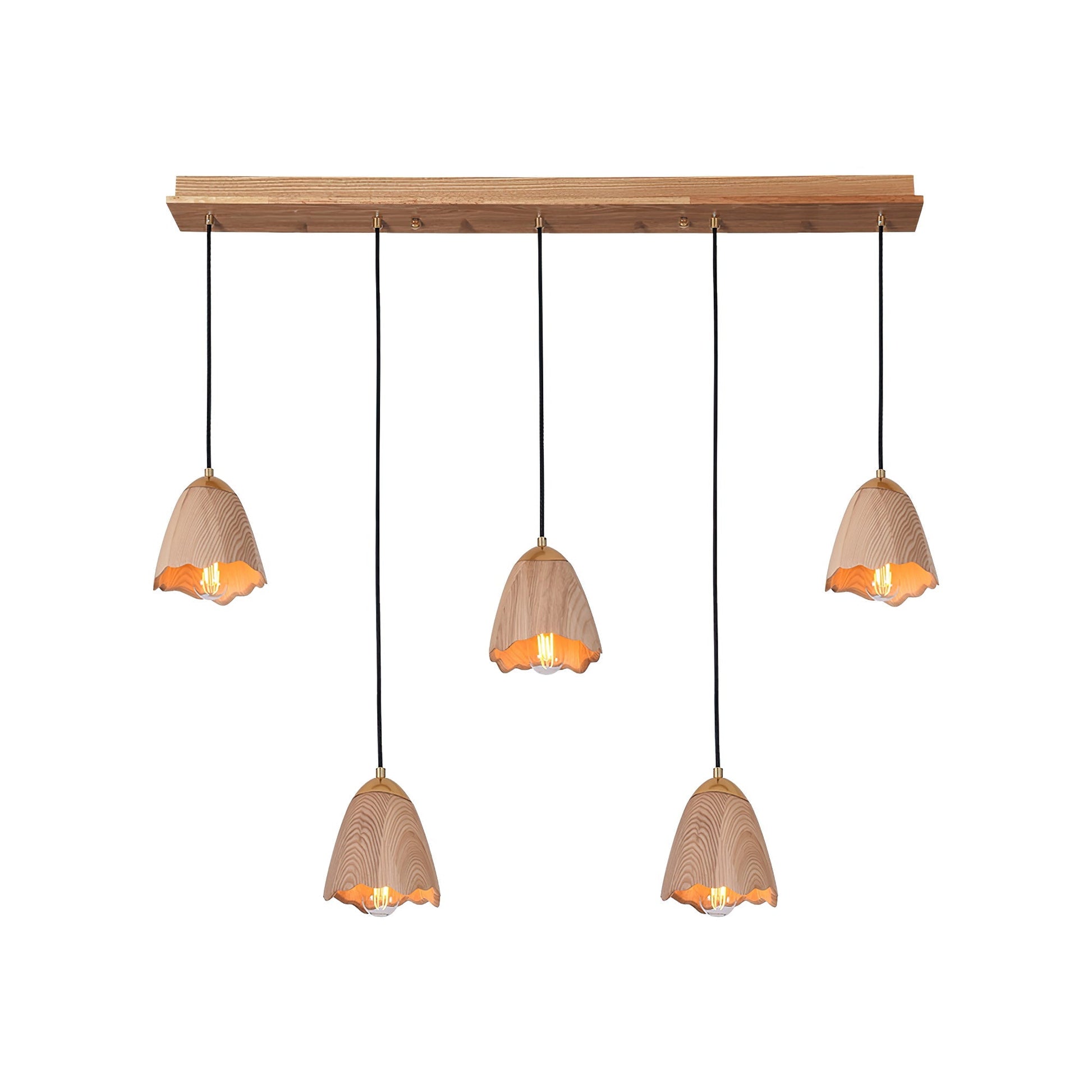 Sartin Modern Minimalist Bell Wood Pendant Lamp-Neutral Decor