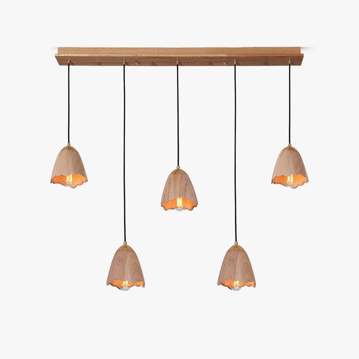 Sartin Modern Minimalist Bell Wood Pendant Lamp-Neutral Decor