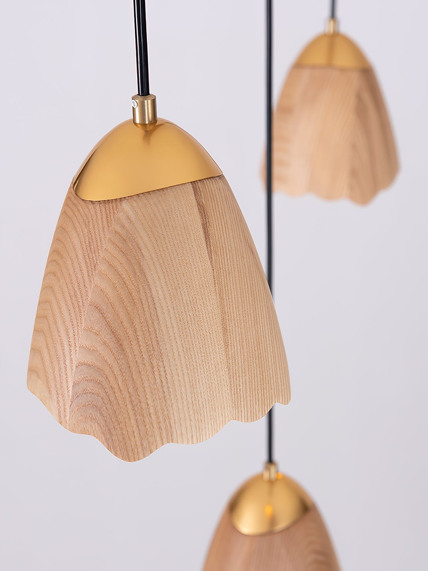 Sartin Modern Minimalist Bell Wood Pendant Lamp-Neutral Decor