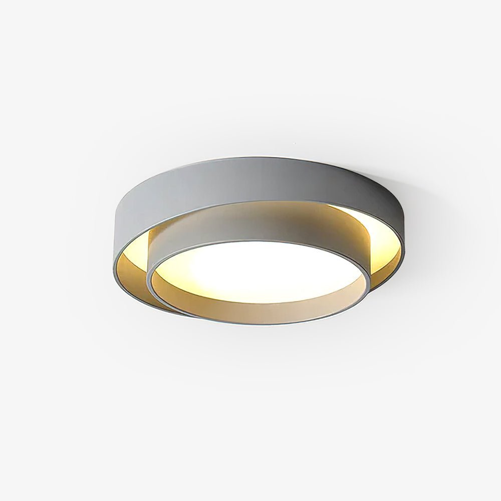 Lustra Ceiling Light Double Layers Modern Cylinder-Neutral Decor