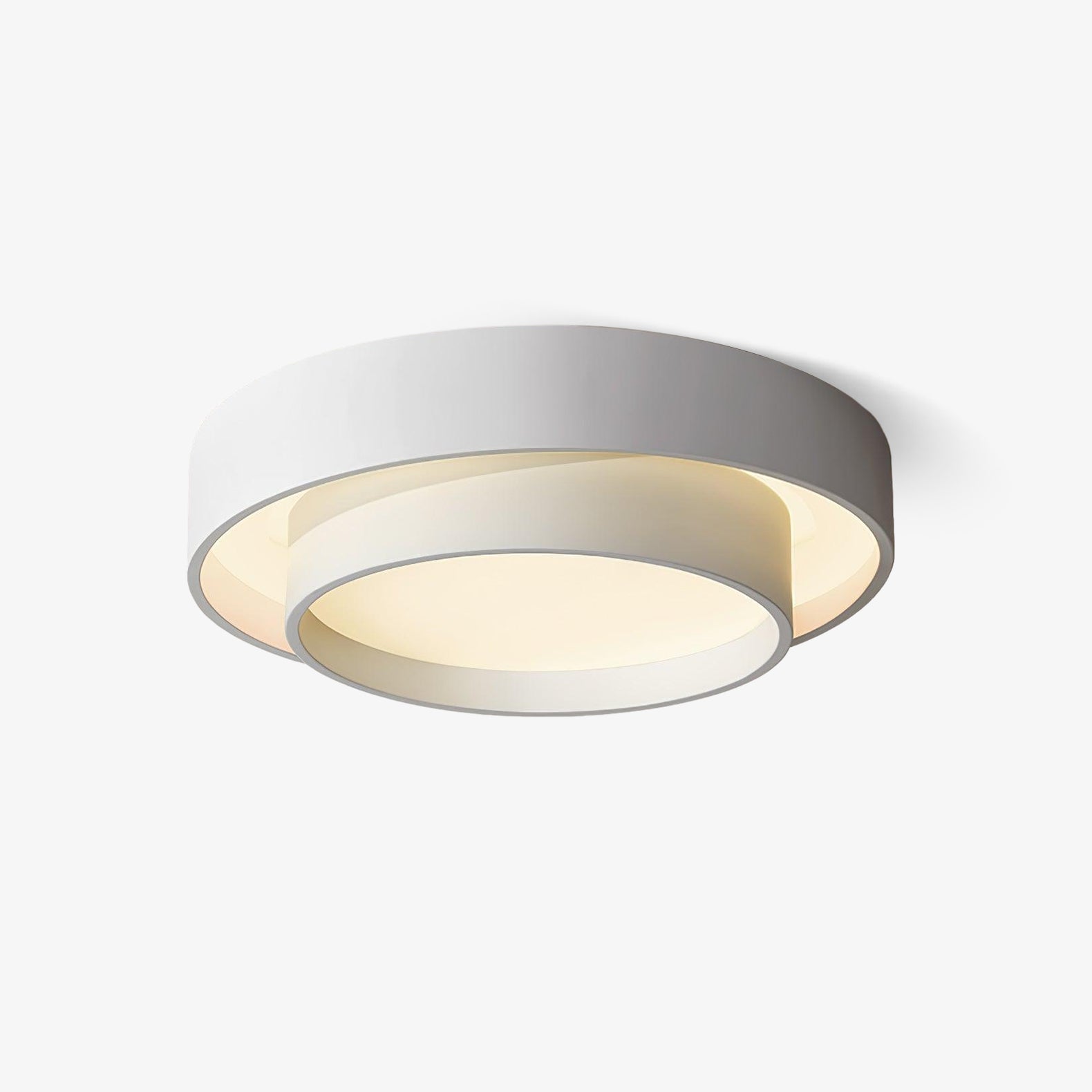 Lustra Ceiling Light Double Layers Modern Cylinder-Neutral Decor