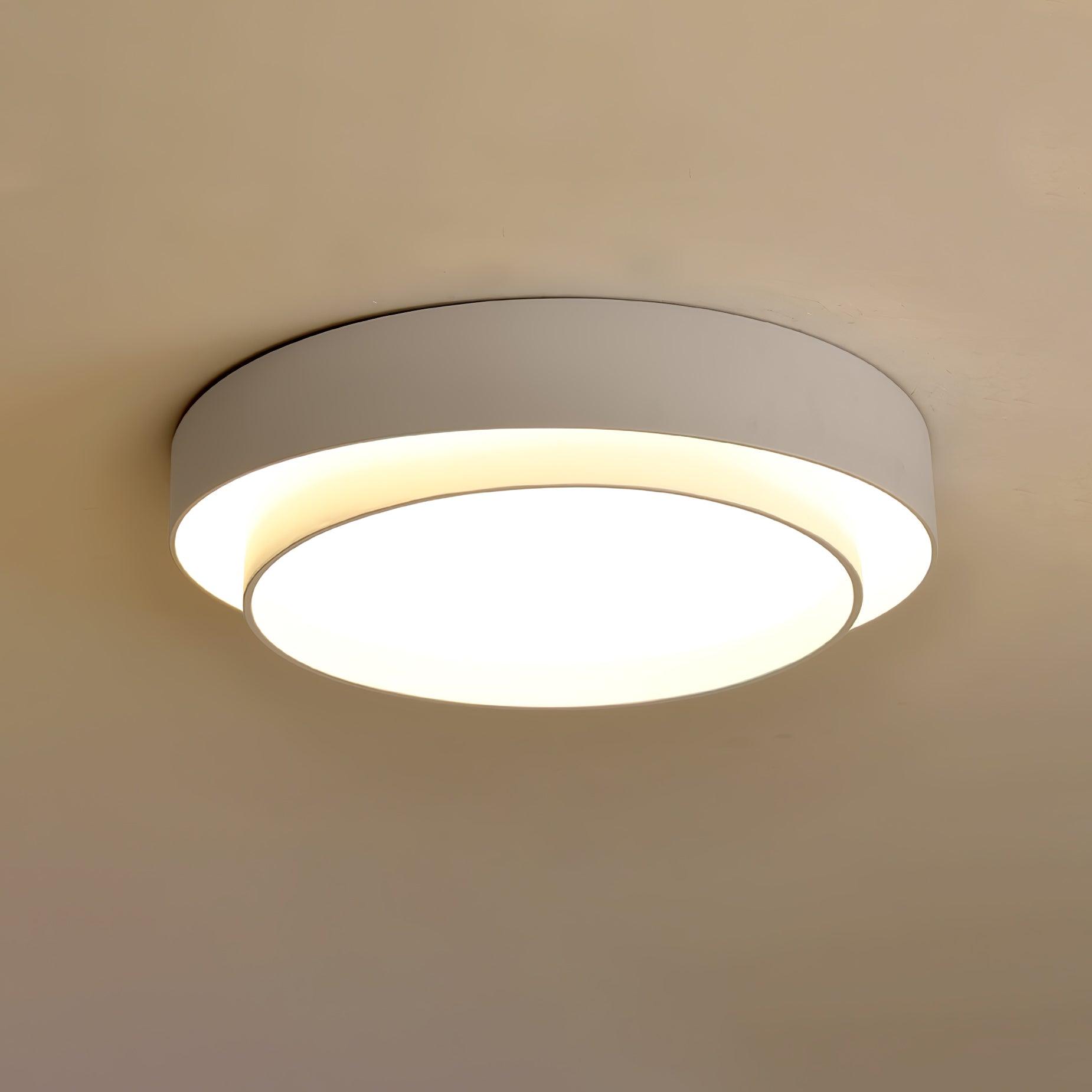 Lustra Ceiling Light Double Layers Modern Cylinder-Neutral Decor