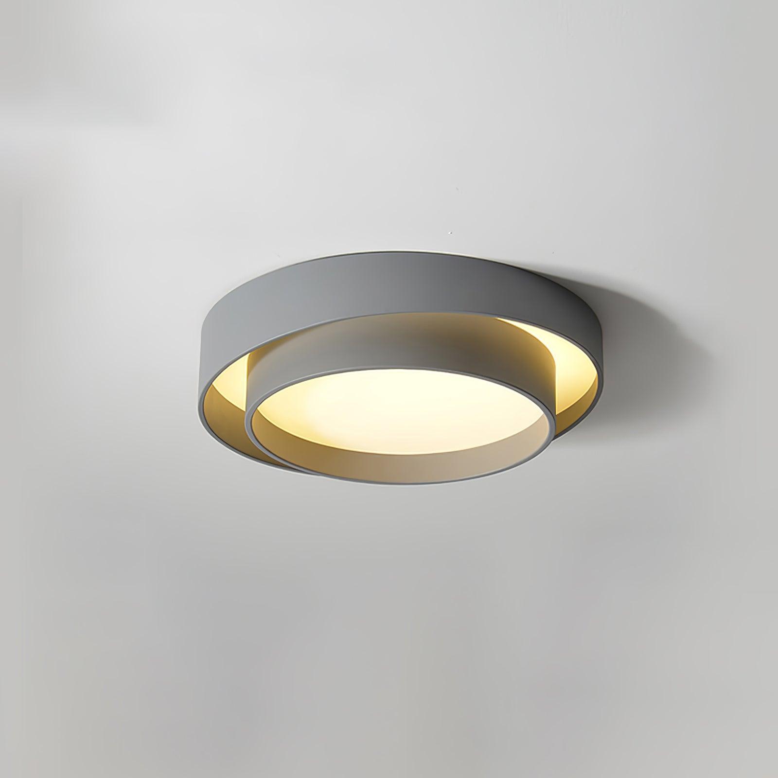 Arux Nordic Art Deco Circular Flush Mount Ceiling Light - Neutral Decor