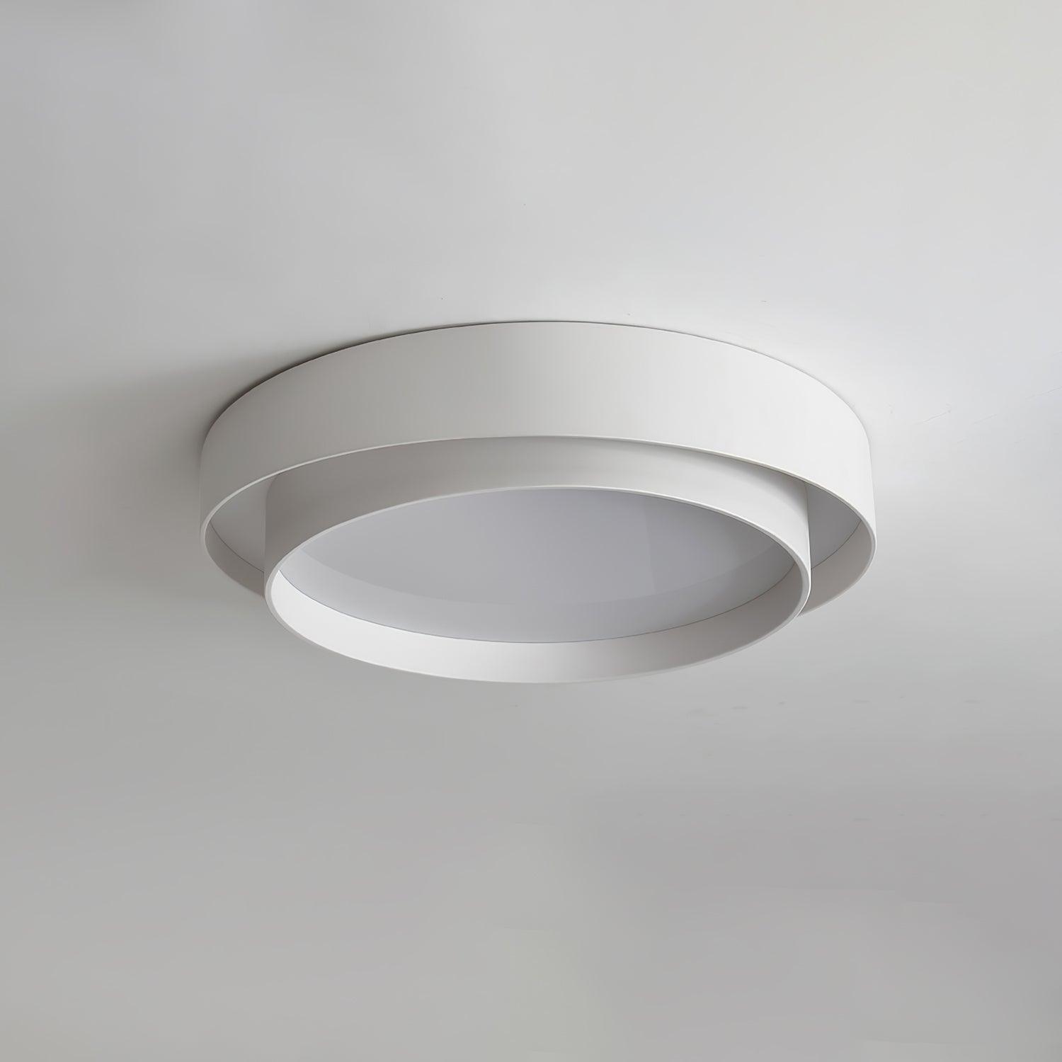 Lustra Ceiling Light Double Layers Modern Cylinder-Neutral Decor