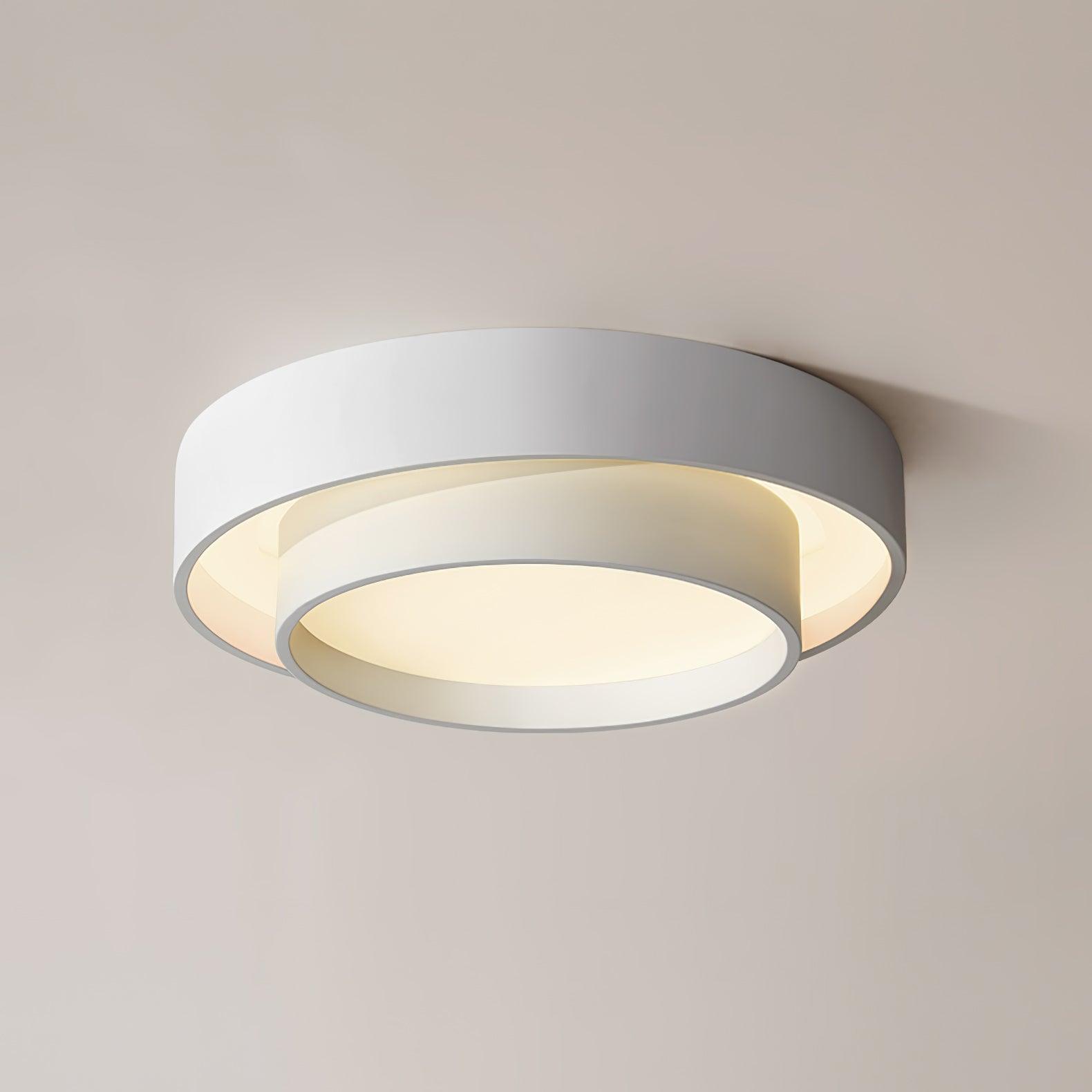 Lustra Ceiling Light Double Layers Modern Cylinder-Neutral Decor