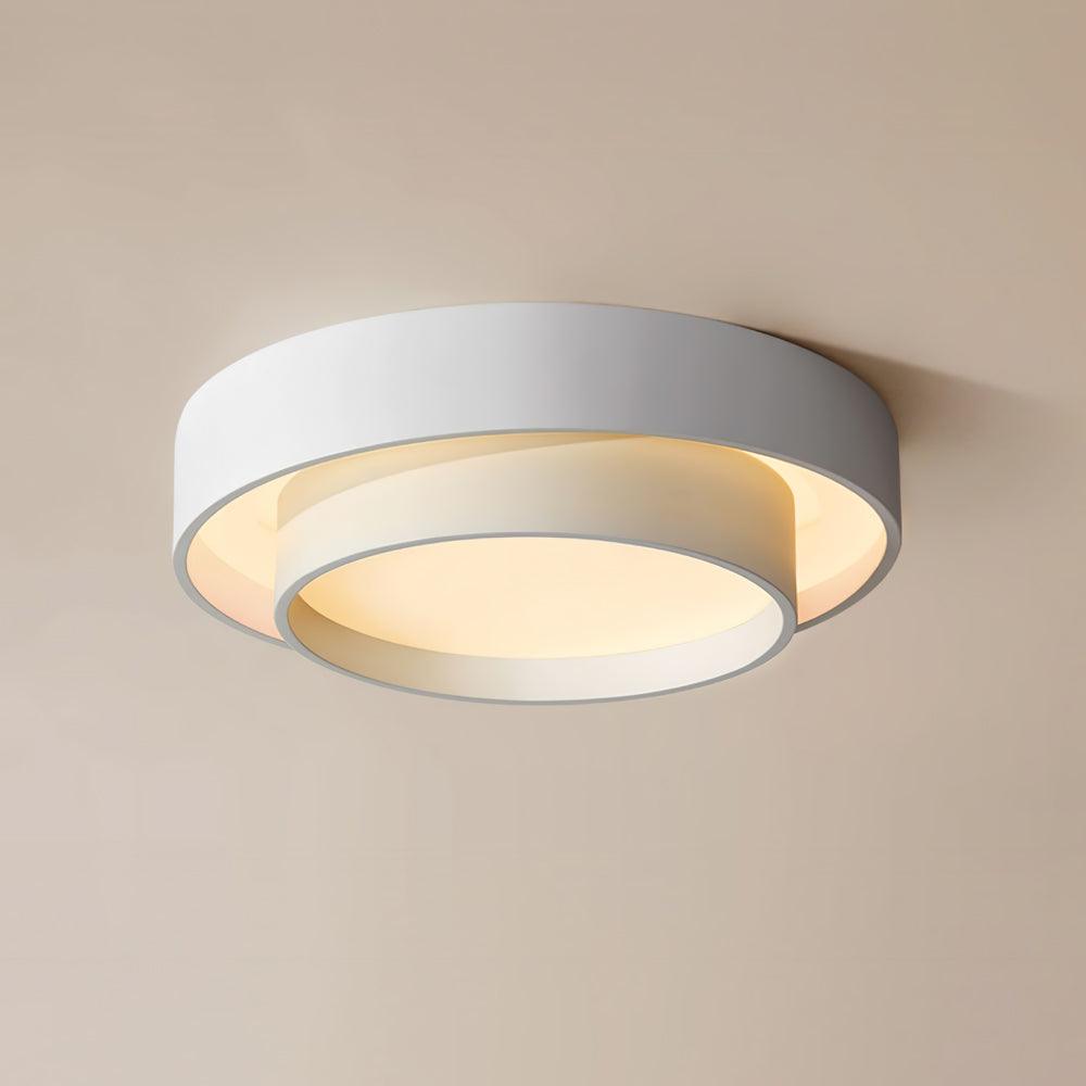 Lustra Ceiling Light Double Layers Modern Cylinder-Neutral Decor