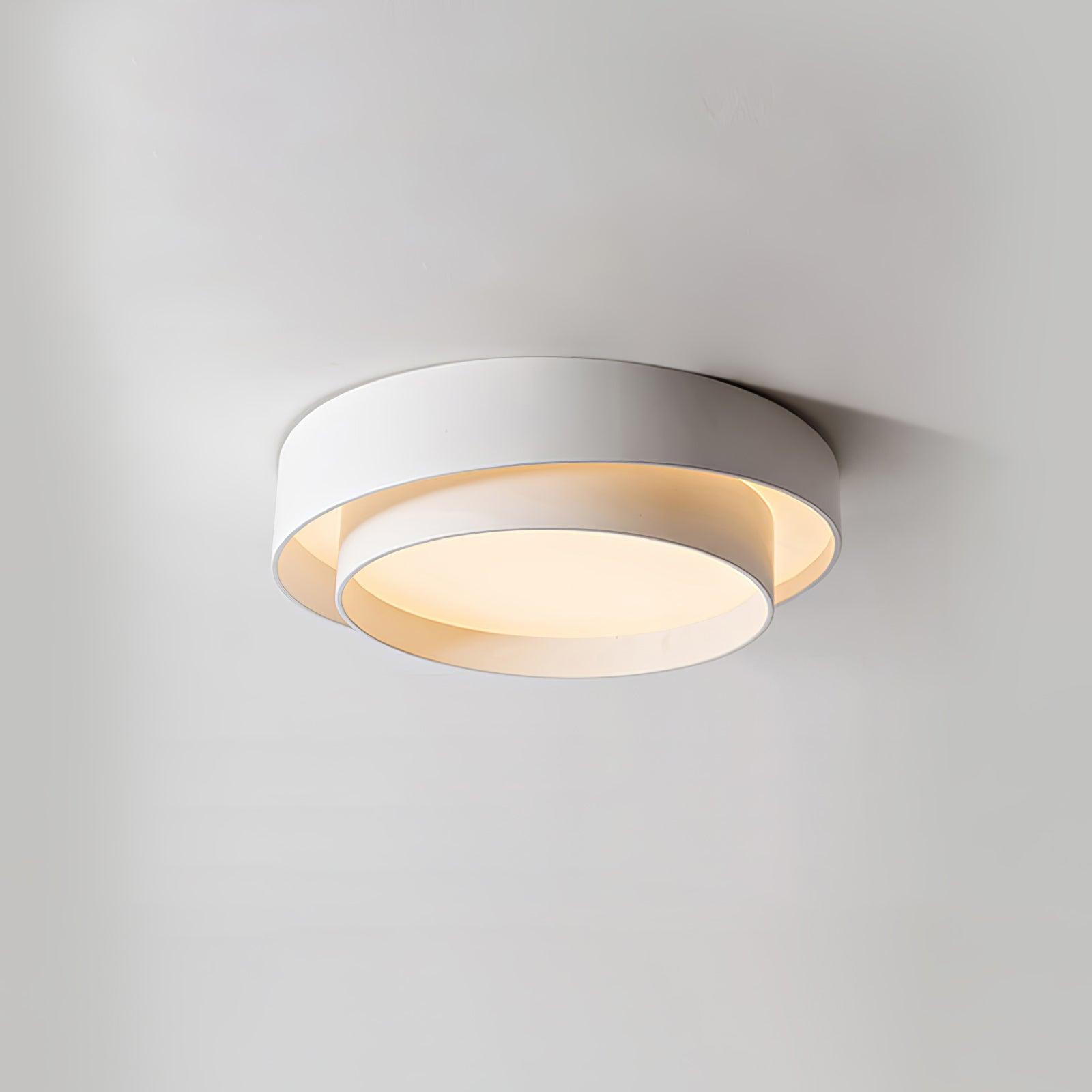 Lustra Ceiling Light Double Layers Modern Cylinder-Neutral Decor