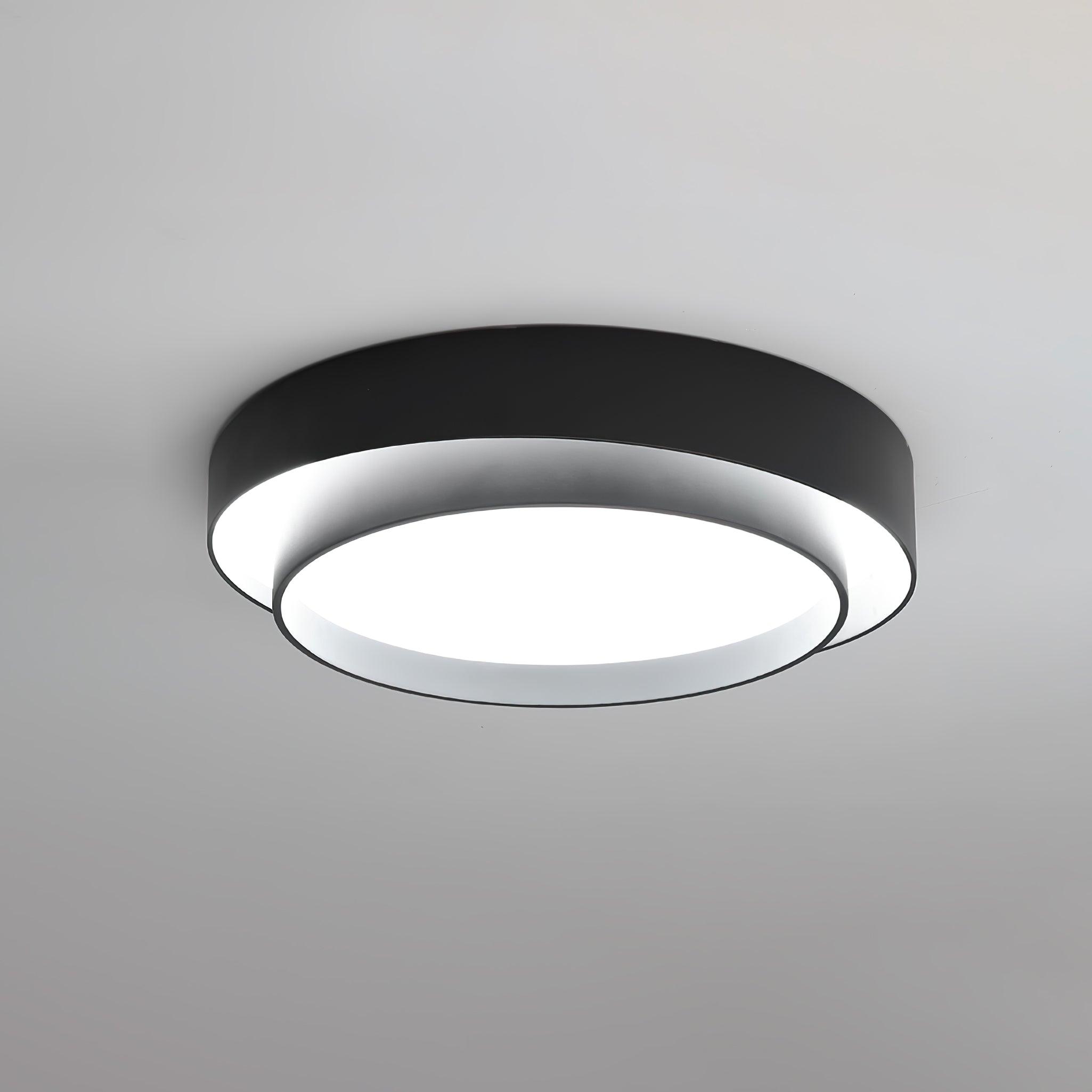 Lustra Ceiling Light Double Layers Modern Cylinder-Neutral Decor