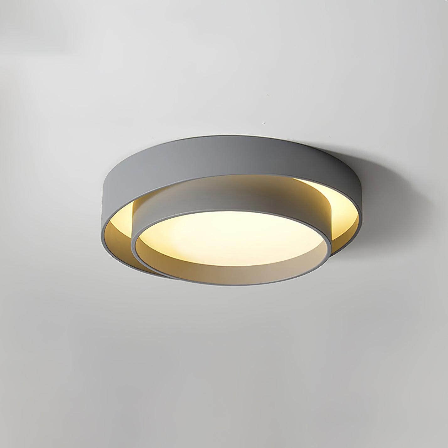 Lustra Ceiling Light Double Layers Modern Cylinder-Neutral Decor