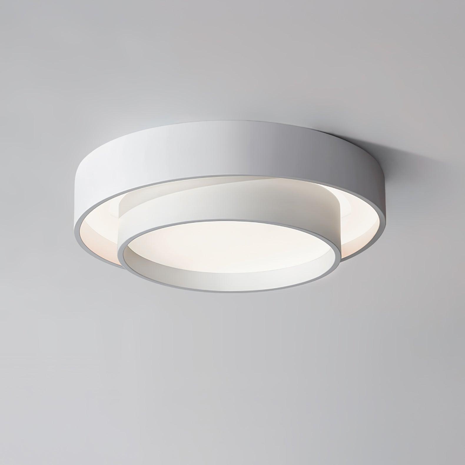 Lustra Ceiling Light Double Layers Modern Cylinder-Neutral Decor