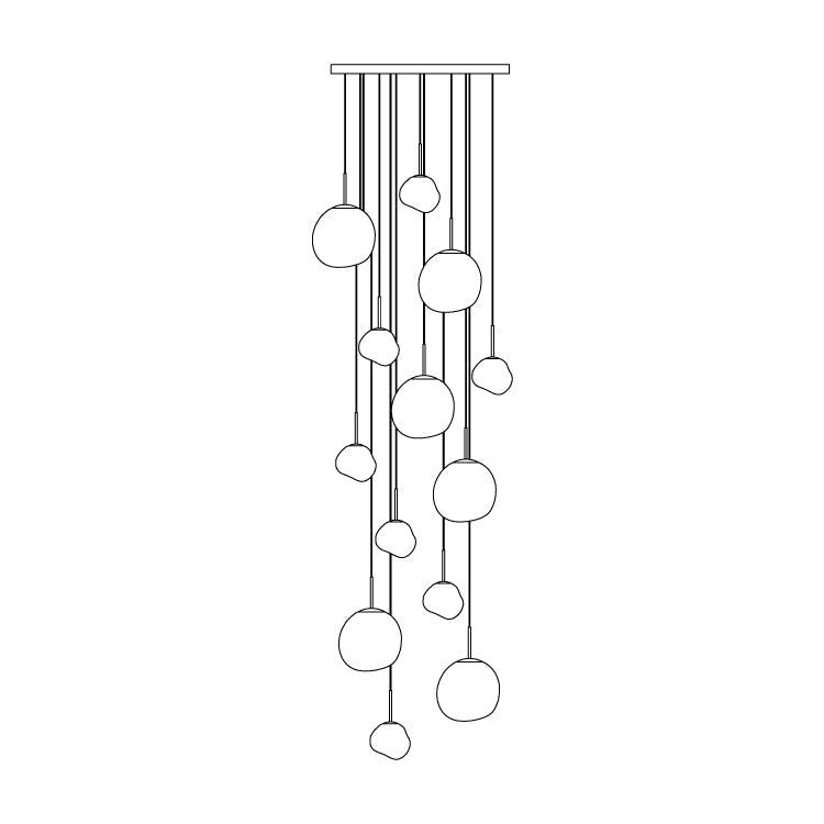 Lumora Pendant Lamp Irregular Cluster Sculptural-Neutral Decor