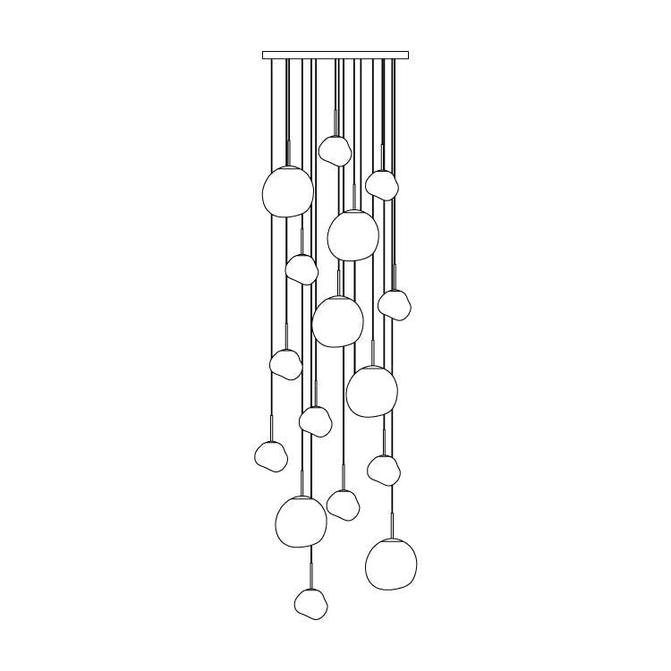 Lumora Pendant Lamp Irregular Cluster Sculptural-Neutral Decor