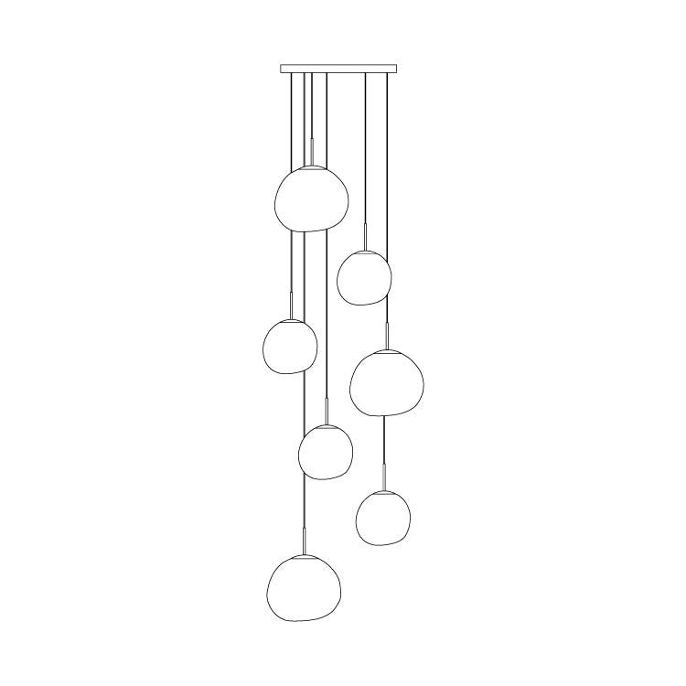Lumora Pendant Lamp Irregular Cluster Sculptural-Neutral Decor