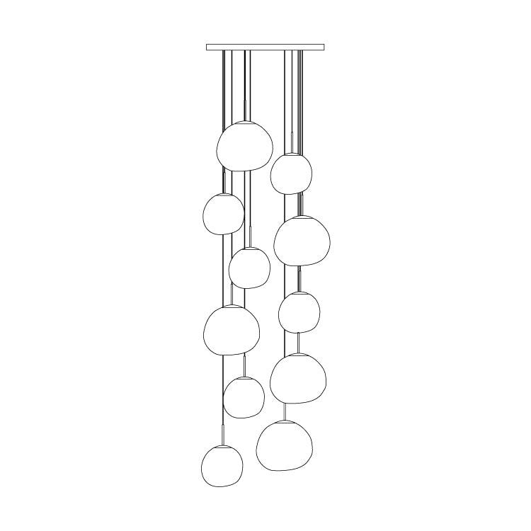 Lumora Pendant Lamp Irregular Cluster Sculptural-Neutral Decor