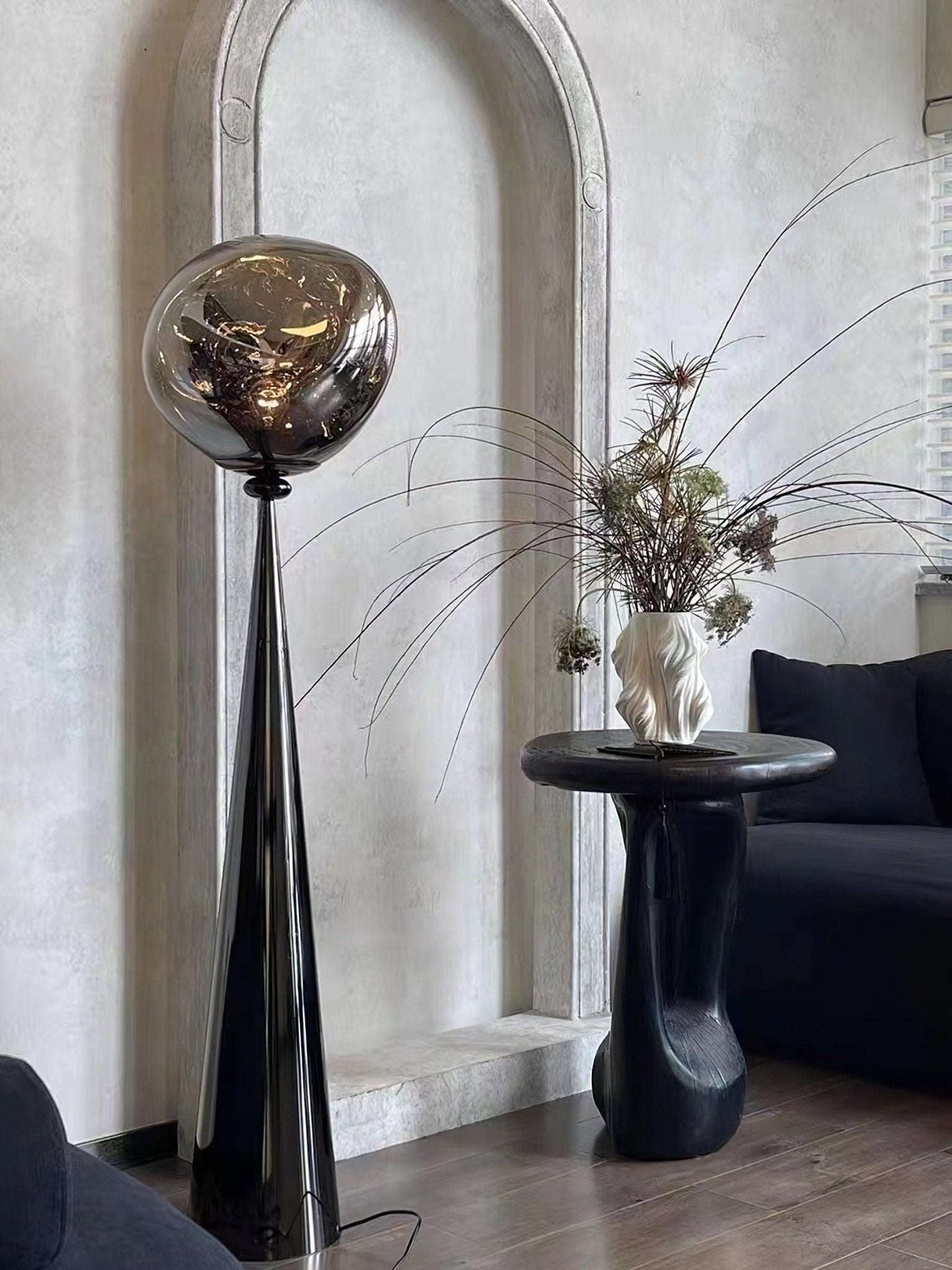 Ovexin Gray Contemporary Floor Lamp-Neutral Decor