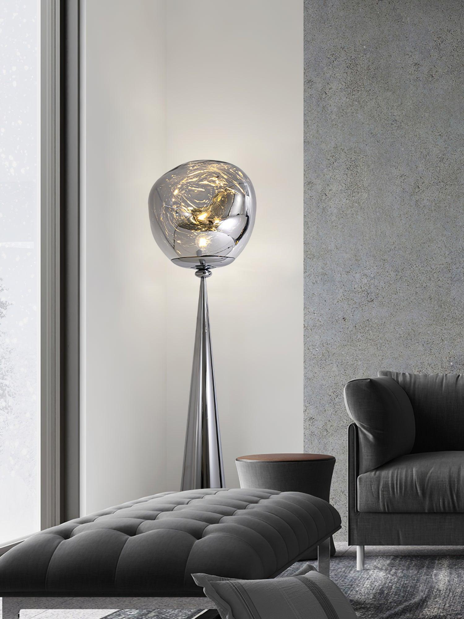 Ovexin Gray Contemporary Floor Lamp-Neutral Decor
