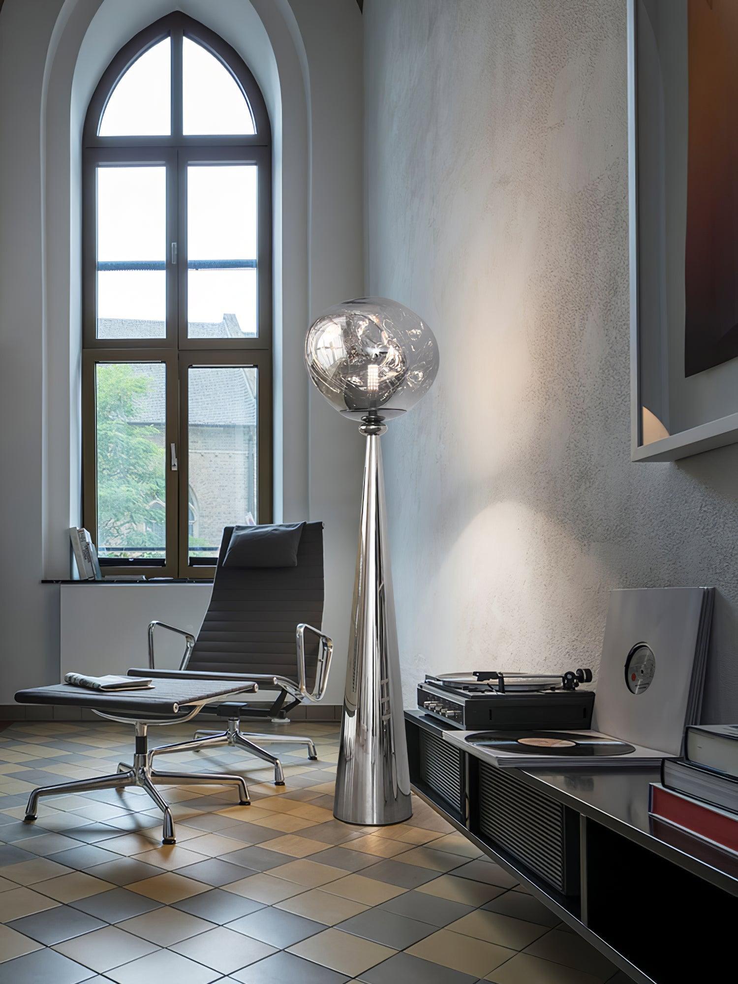 Ovexin Gray Contemporary Floor Lamp-Neutral Decor