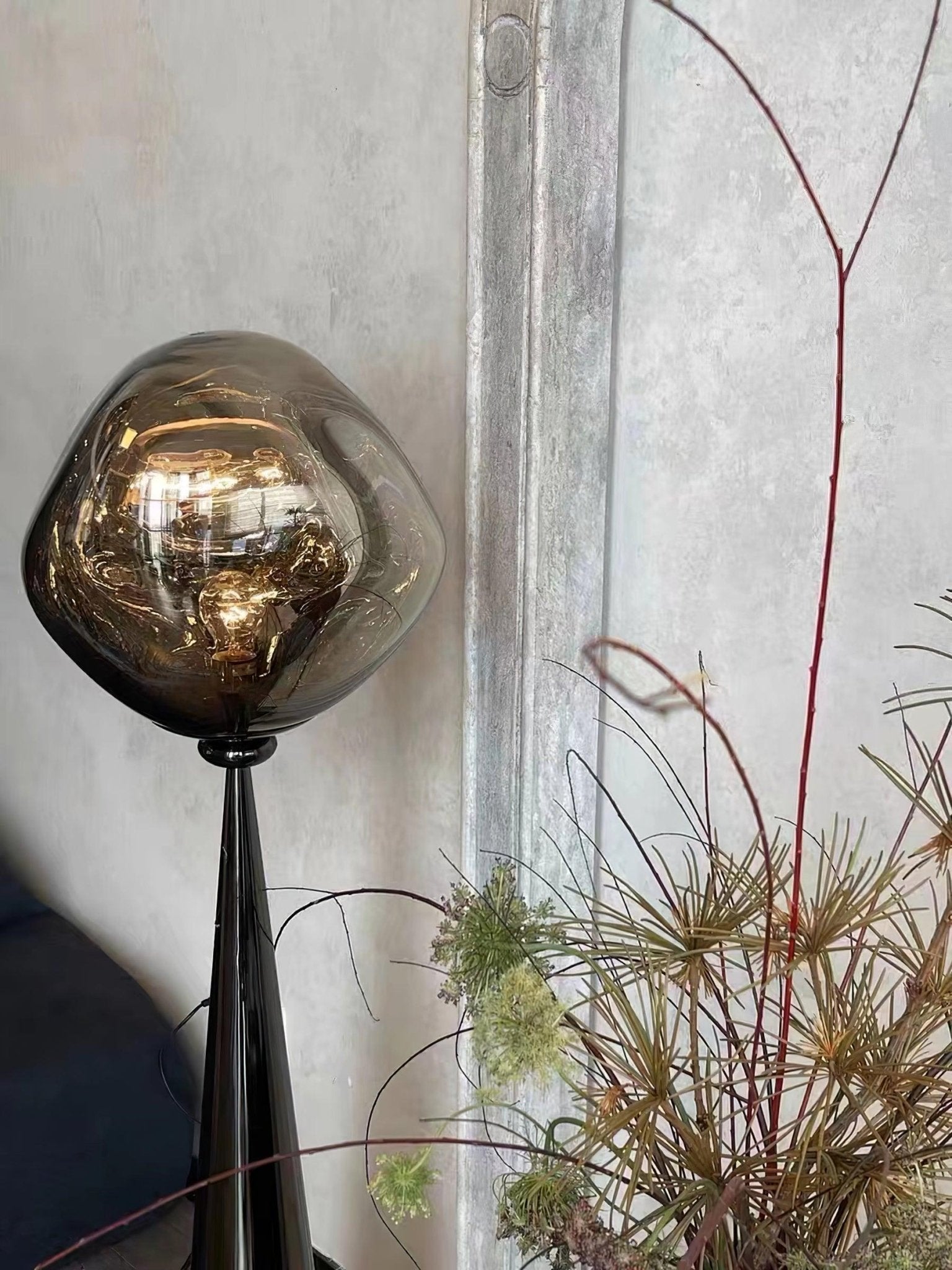 Ovexin Gray Contemporary Floor Lamp-Neutral Decor