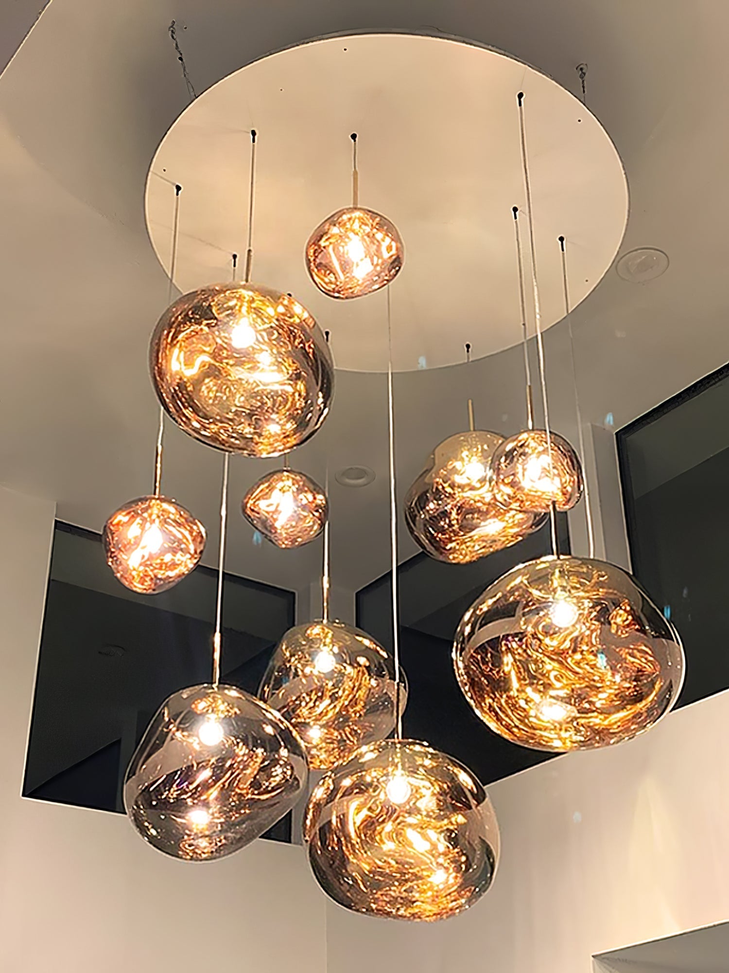 Multi Lava Round Pendant Lamp-Neutral Decor