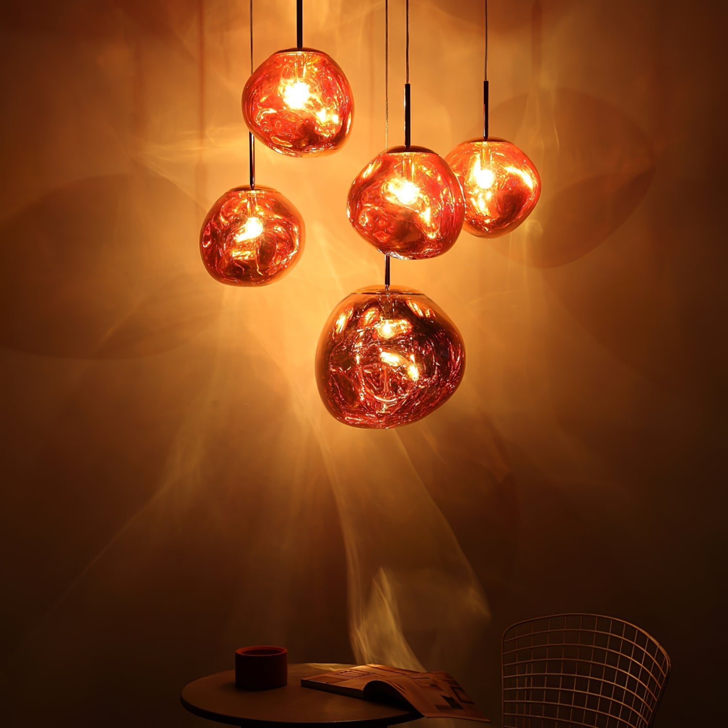 Multi Lava Round Pendant Lamp-Neutral Decor