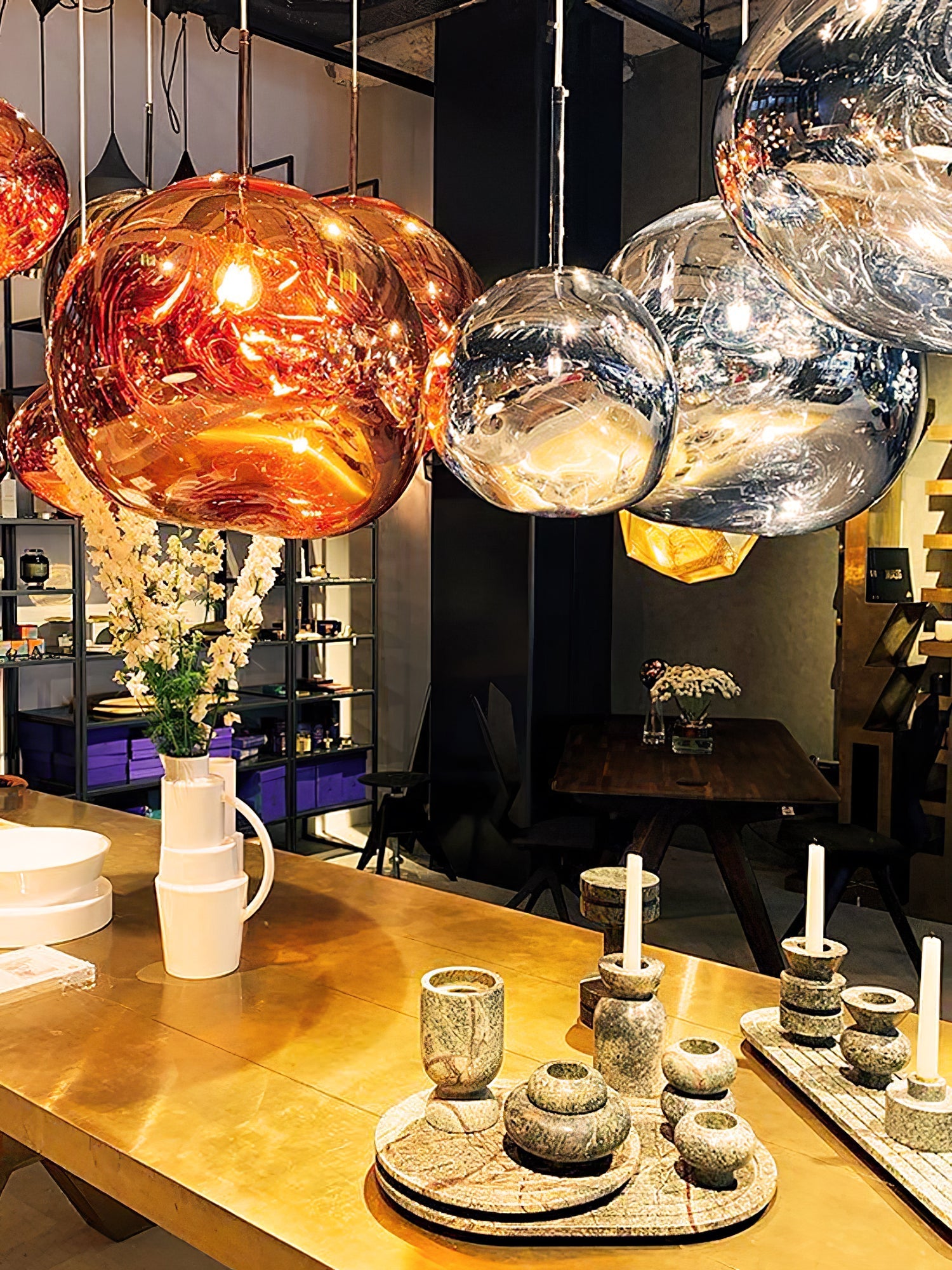 Multi Lava Round Pendant Lamp-Neutral Decor