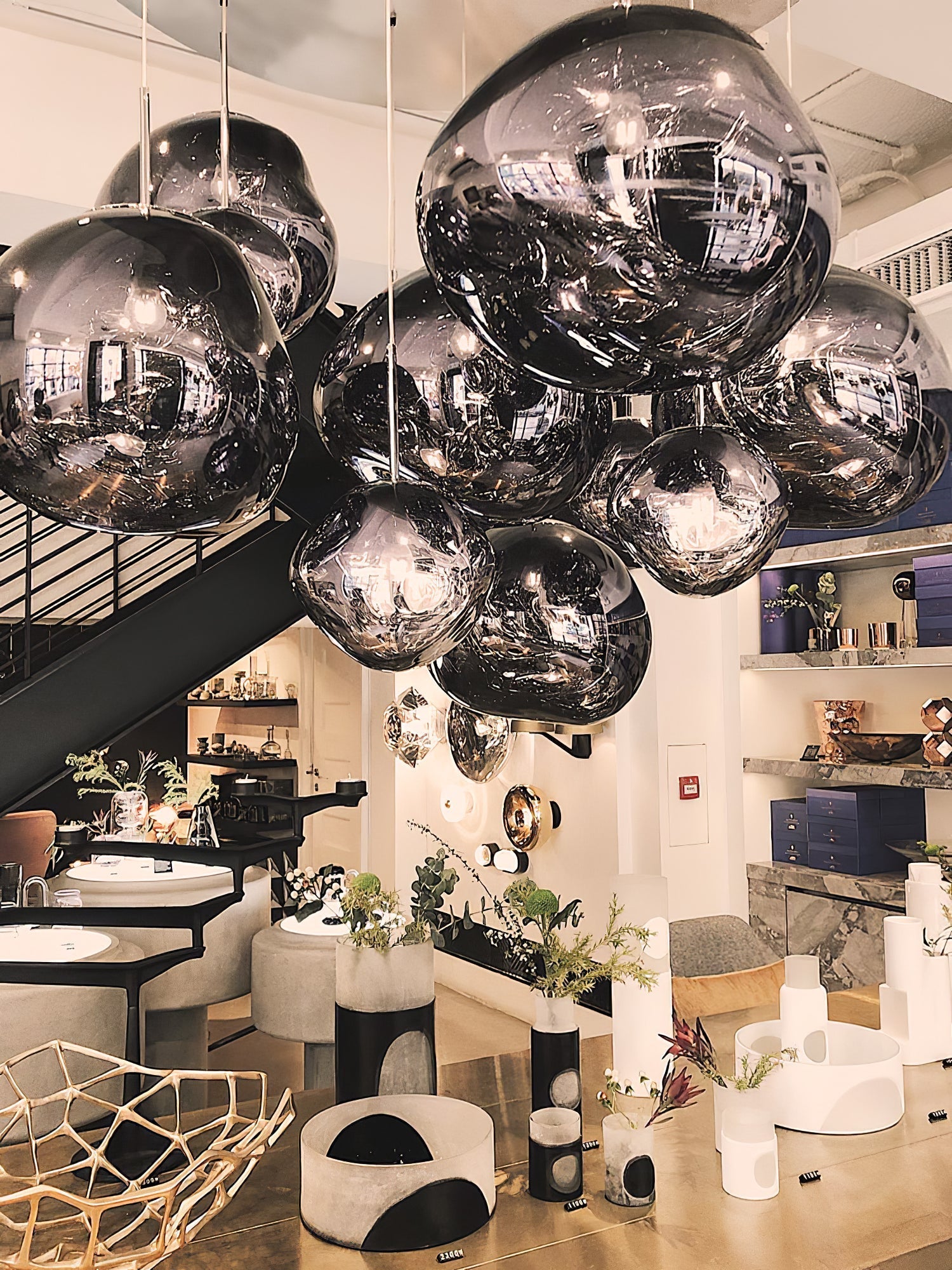 Multi Lava Round Pendant Lamp-Neutral Decor