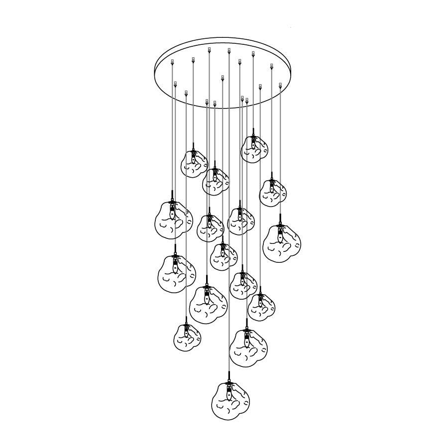 Lumora Pendant Lamp Irregular Cluster Sculptural-Neutral Decor