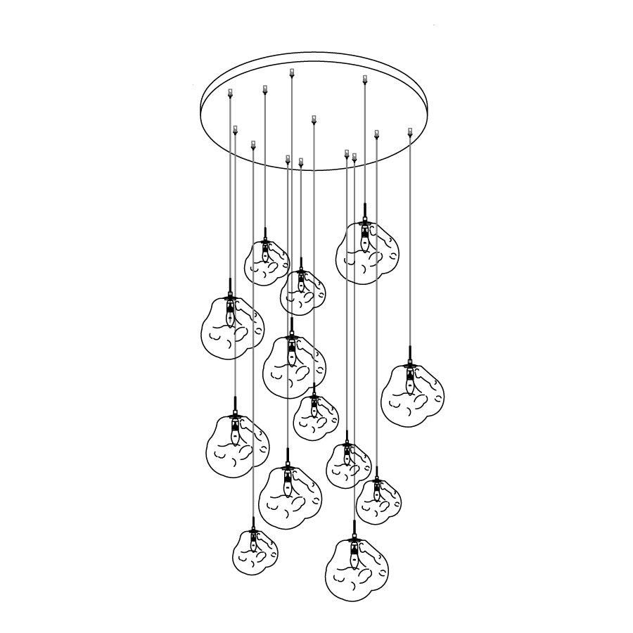 Lumora Pendant Lamp Irregular Cluster Sculptural-Neutral Decor