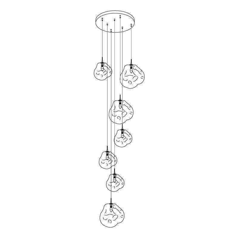 Lumora Pendant Lamp Irregular Cluster Sculptural-Neutral Decor