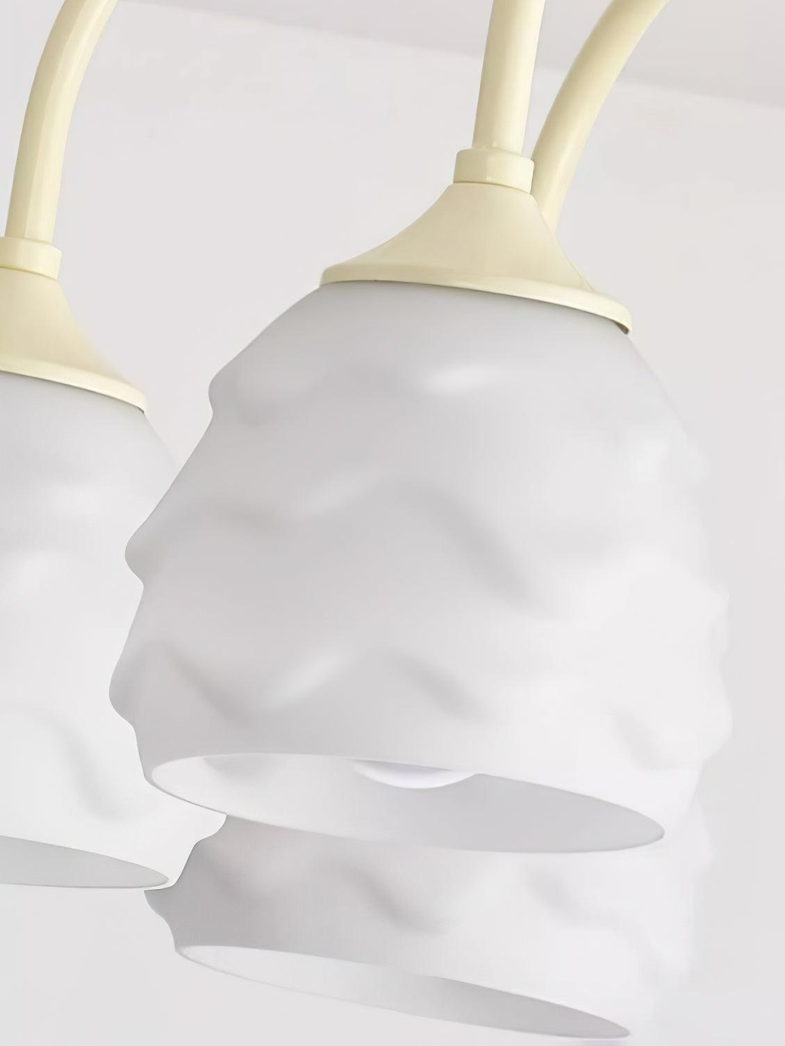 Lustra Chandelier Melting Ice Cream Milky Glass-Neutral Decor