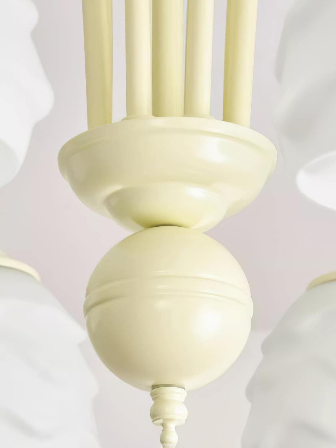 Lustra Chandelier Melting Ice Cream Milky Glass-Neutral Decor