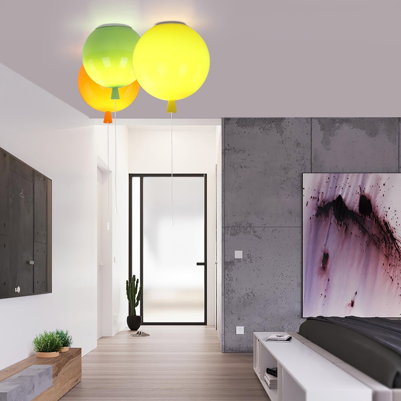 Elaron Pendant Lamp Balloon Shape Playful Whimsical-Neutral Decor