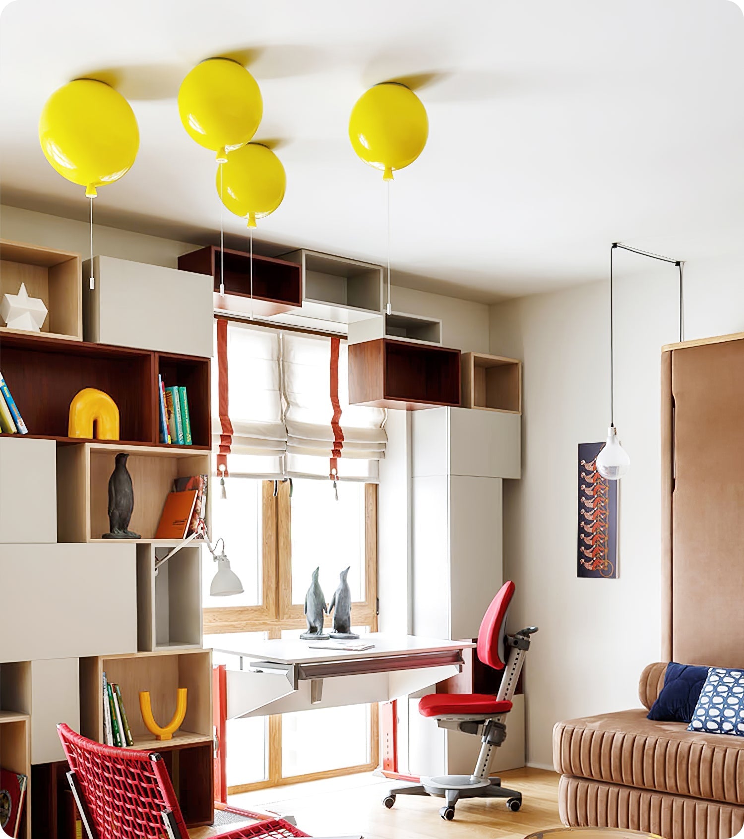 Elaron Pendant Lamp Balloon Shape Playful Whimsical-Neutral Decor