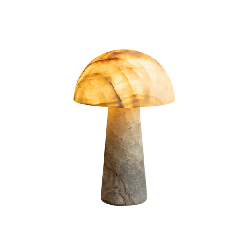 Menta Table Lamp in Cyan Onyx on a neutral background.