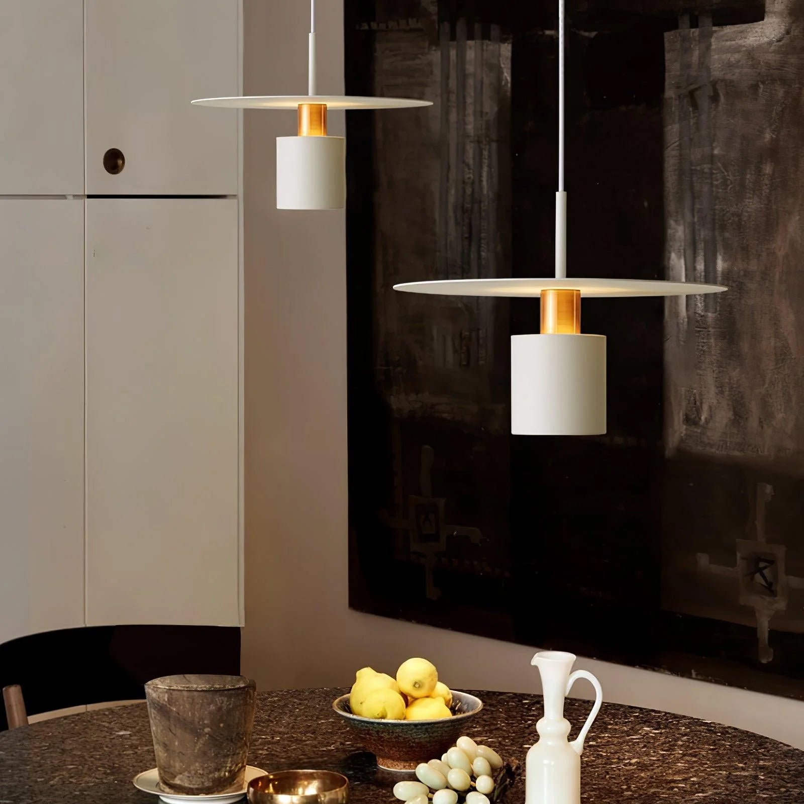 Erixy Pendant Lamp Cylinder Disc Industrial-Neutral Decor