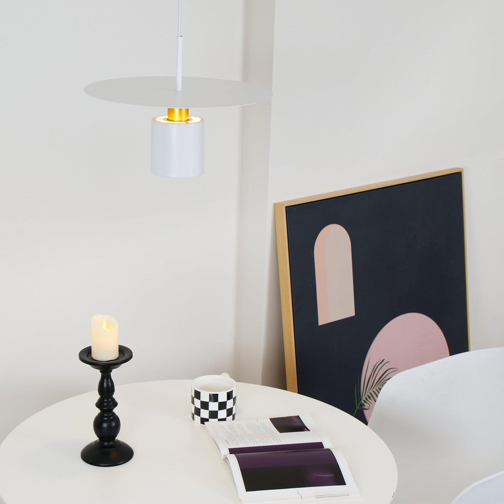 Erixy Pendant Lamp Cylinder Disc Industrial-Neutral Decor