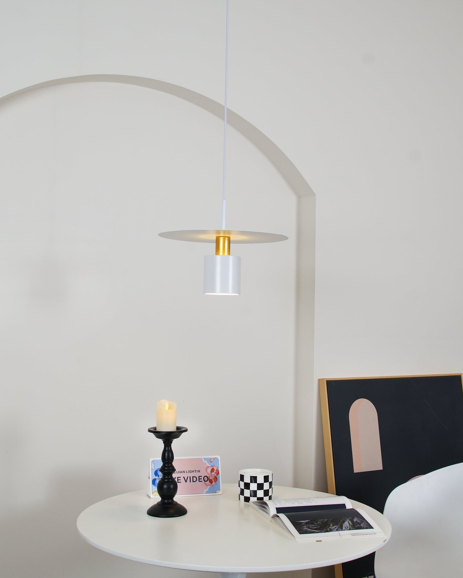 Erixy Pendant Lamp Cylinder Disc Industrial-Neutral Decor
