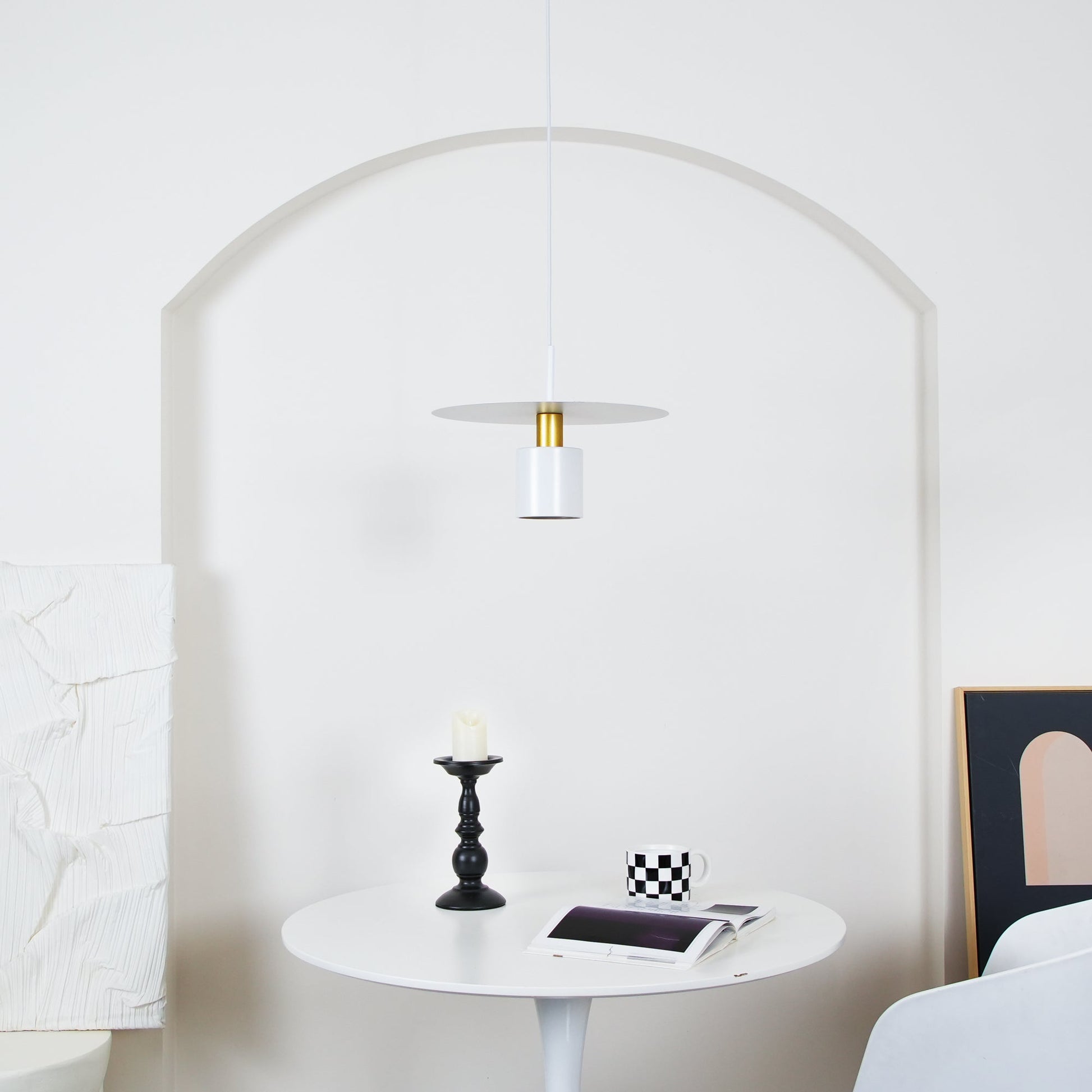 Erixy Pendant Lamp Cylinder Disc Industrial-Neutral Decor