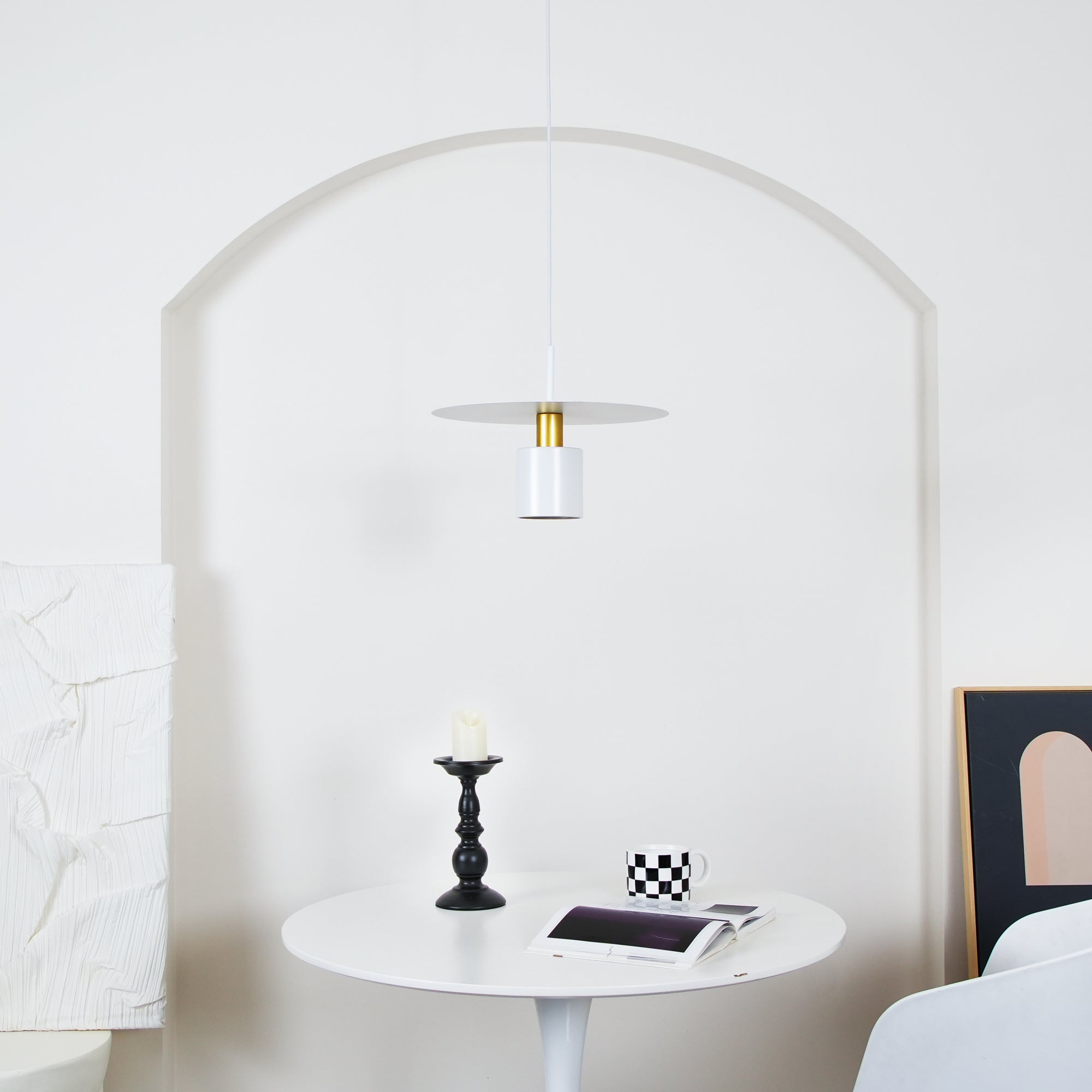 Erixy Pendant Lamp Cylinder Disc Industrial-Neutral Decor