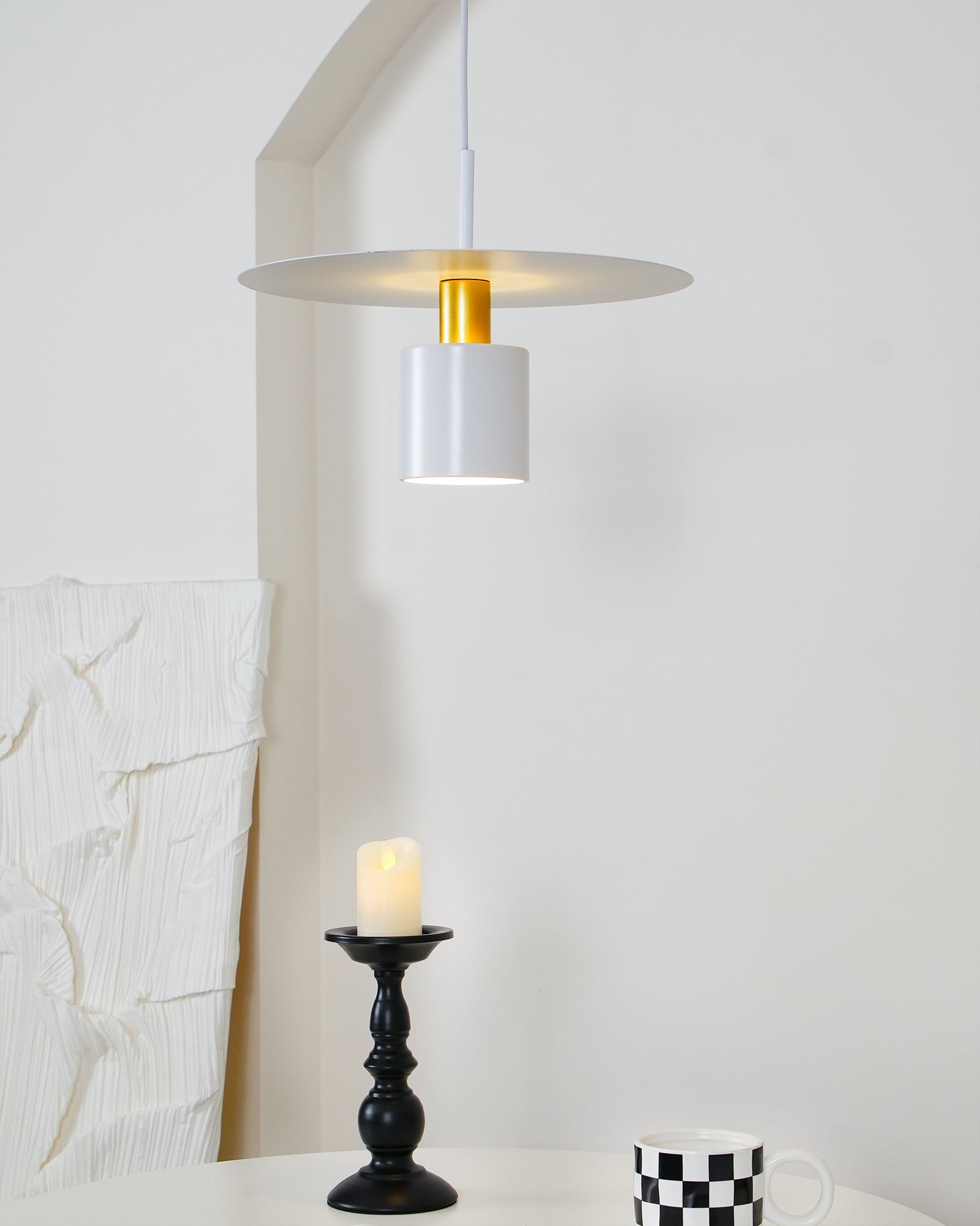 Erixy Pendant Lamp Cylinder Disc Industrial-Neutral Decor