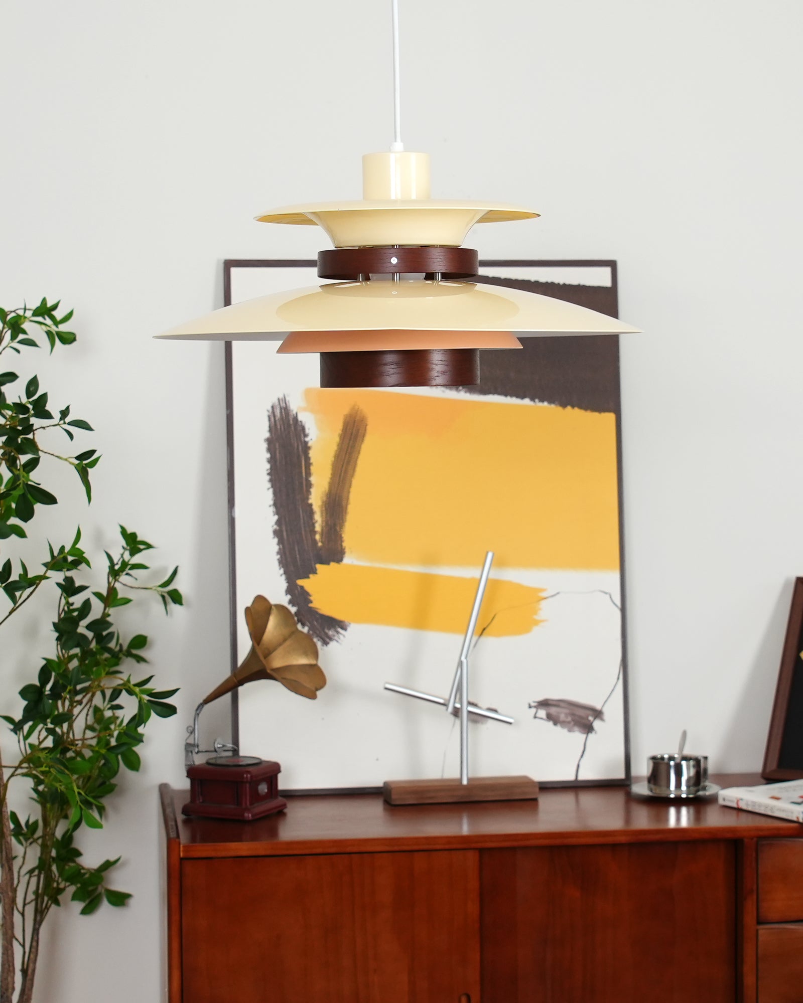 Sirixy Wood Steel Pendant Lamp-Neutral Decor