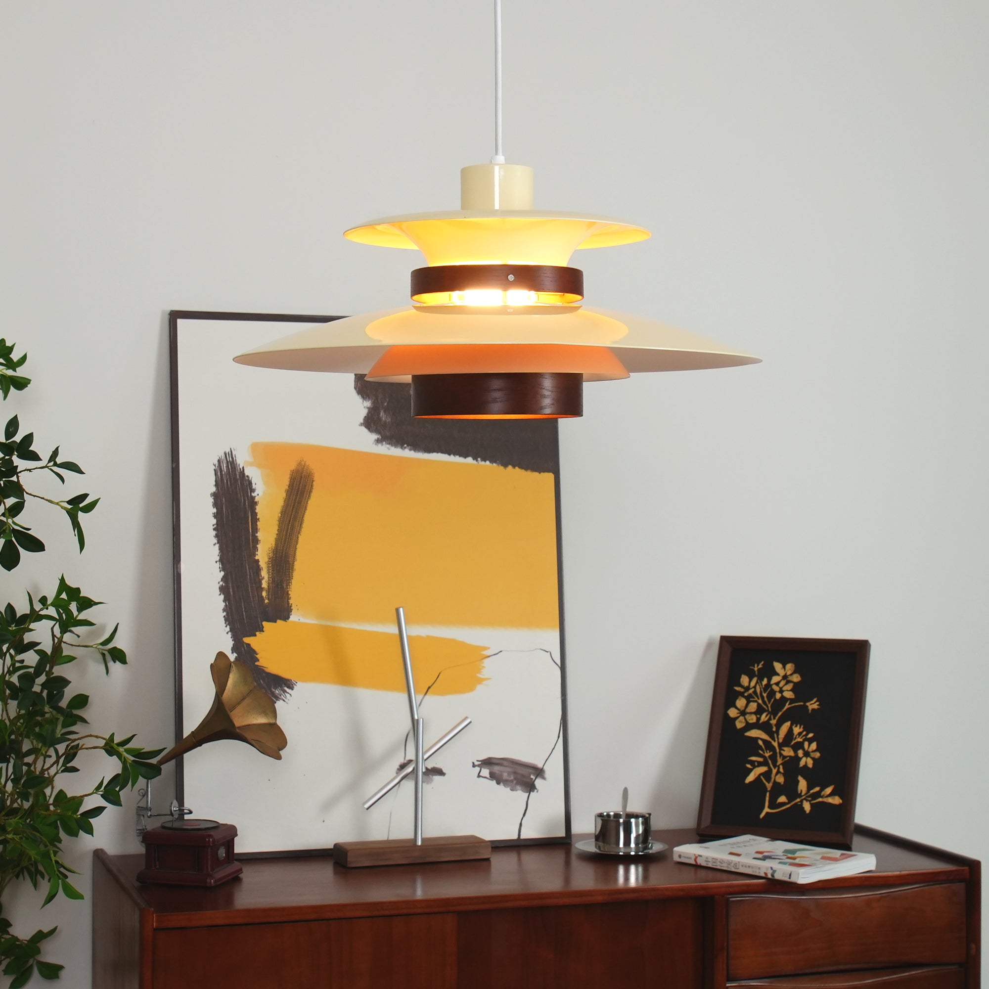 Sirixy Wood Steel Pendant Lamp-Neutral Decor
