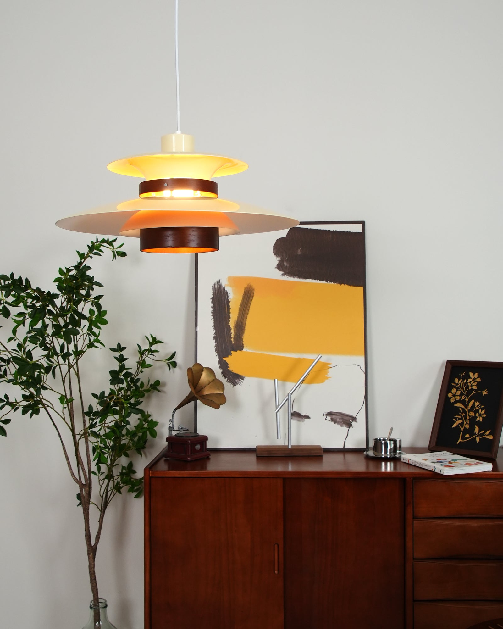 Sirixy Wood Steel Pendant Lamp-Neutral Decor