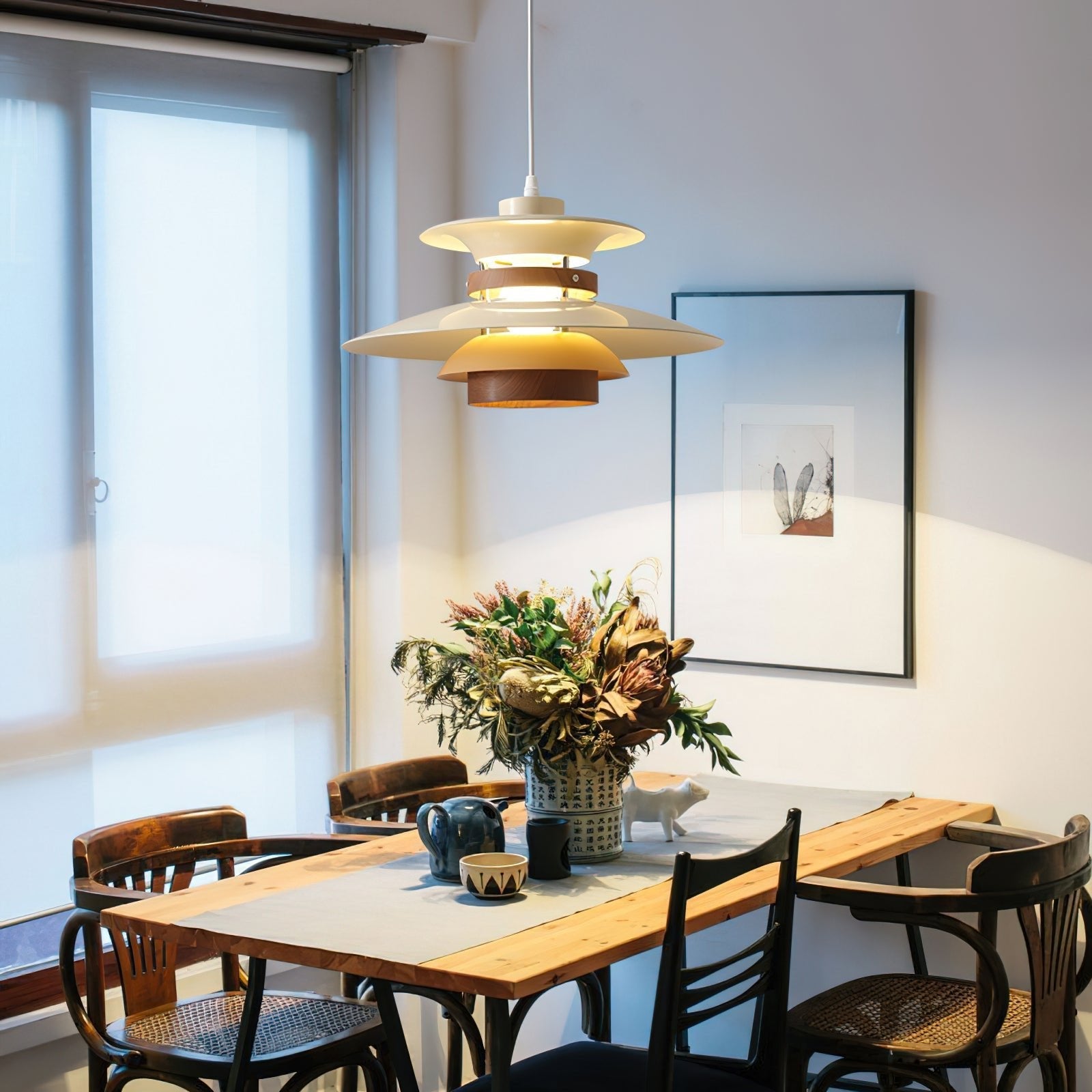 Sirixy Wood Steel Pendant Lamp-Neutral Decor