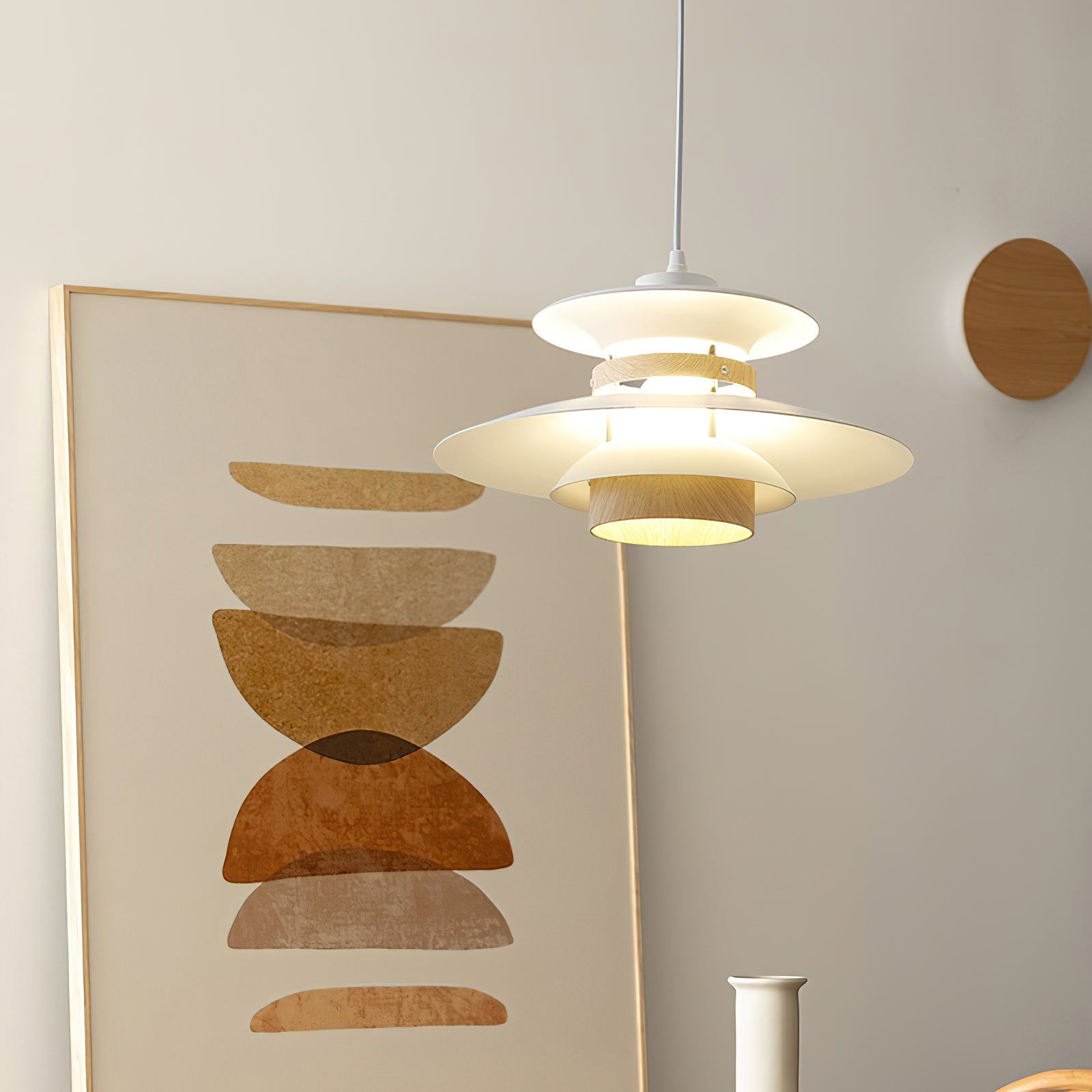 Sirixy Wood Steel Pendant Lamp-Neutral Decor