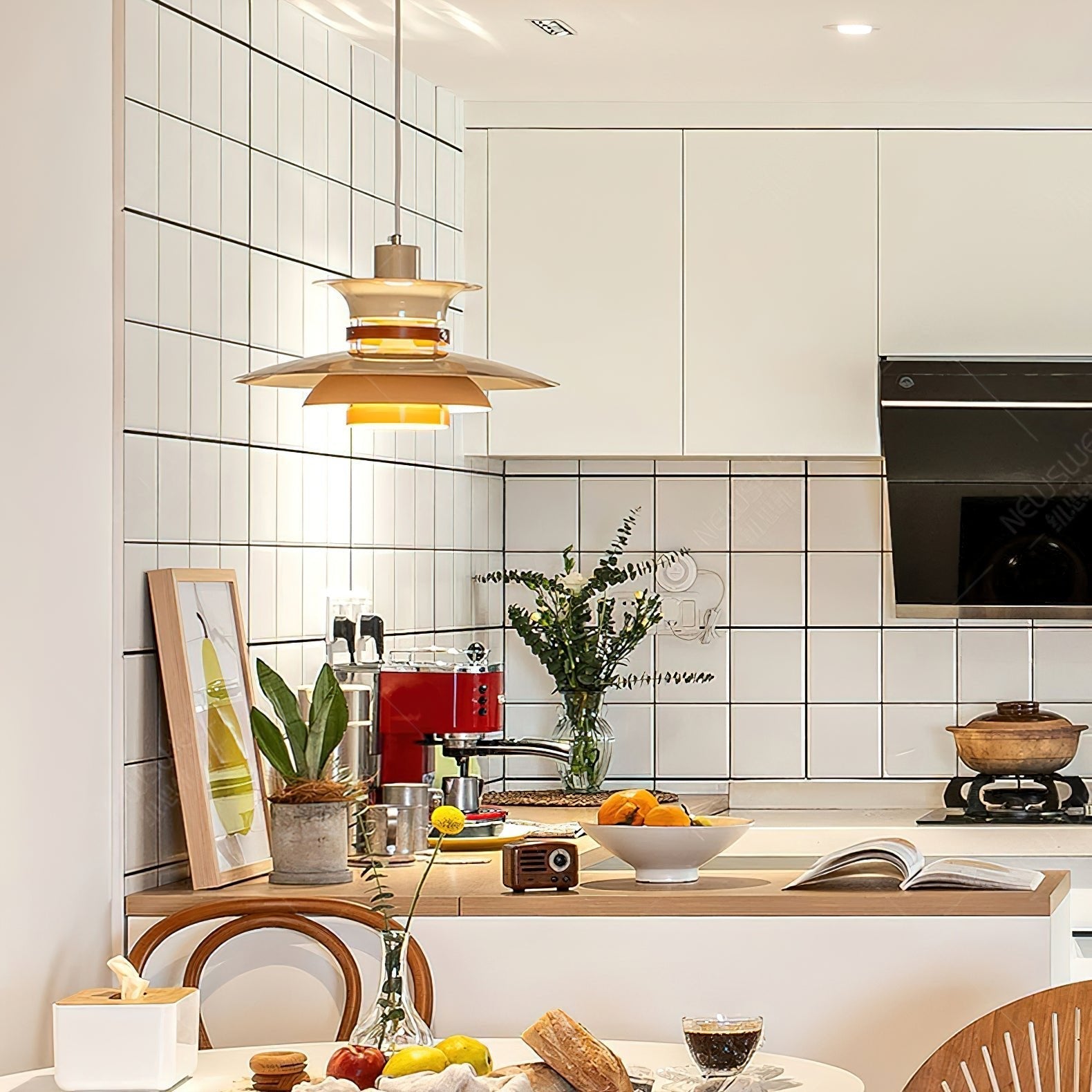 Sirixy Wood Steel Pendant Lamp-Neutral Decor