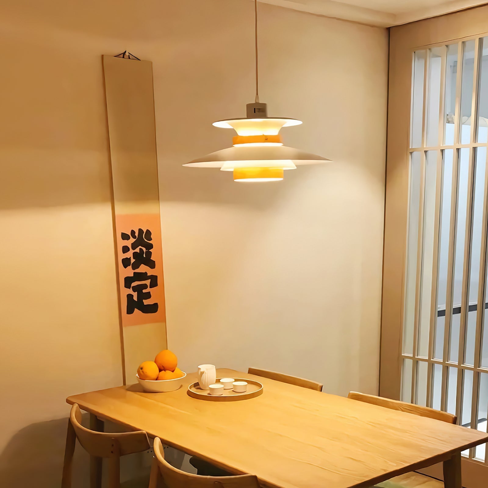 Sirixy Wood Steel Pendant Lamp-Neutral Decor