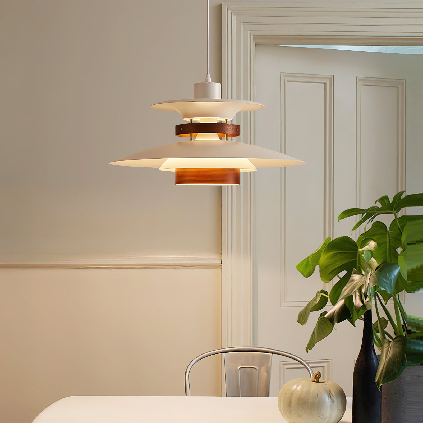 Sirixy Wood Steel Pendant Lamp-Neutral Decor